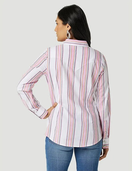 WRANGLER STRIPE WESTERN SNAP SHIRT 112327248