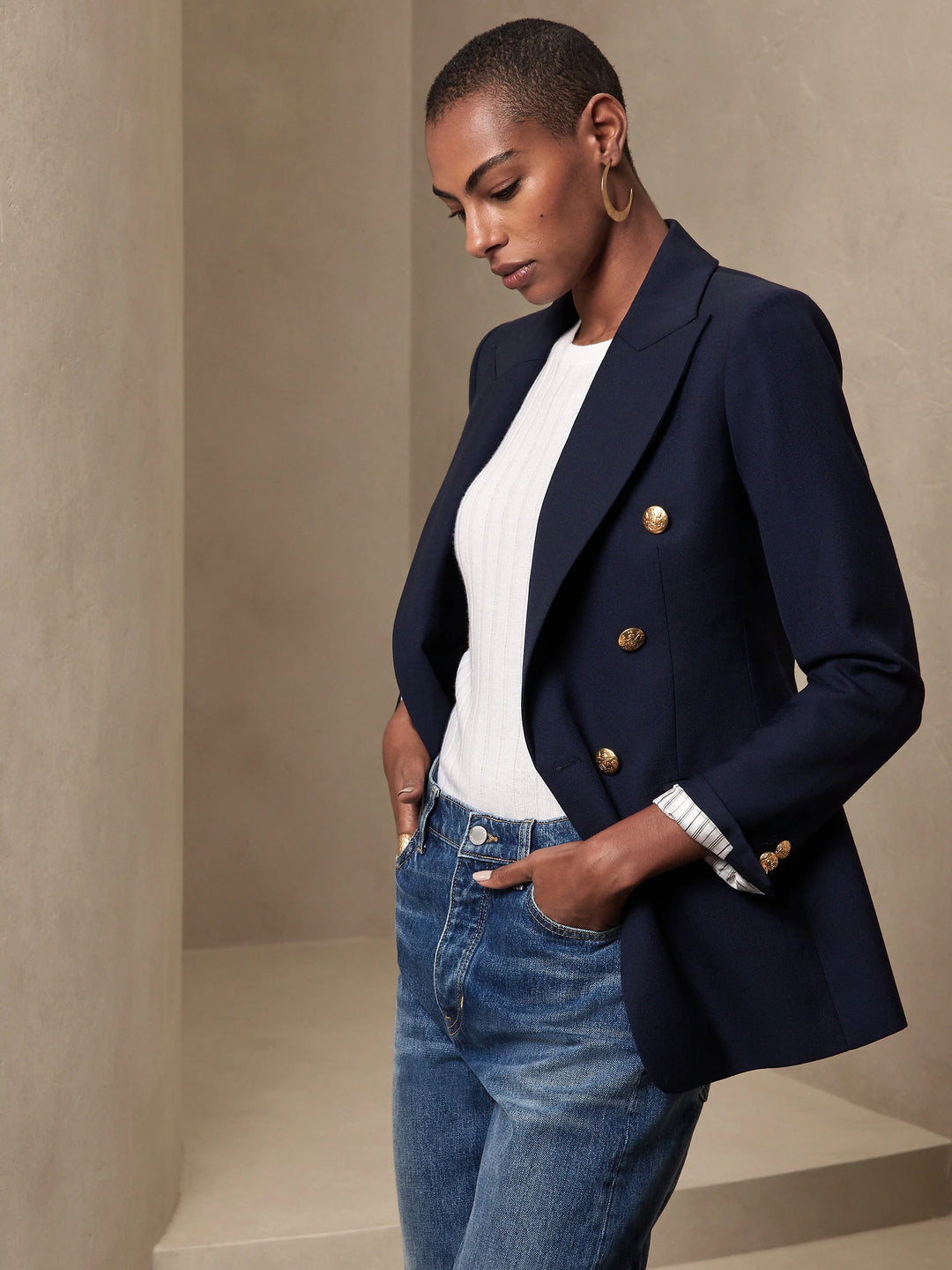 Banana Republic Navy Blazer