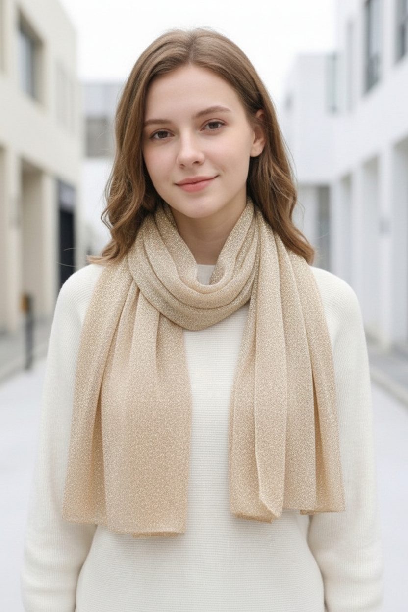 Cherie Bliss Sparkle Lurex Fashion Scarf