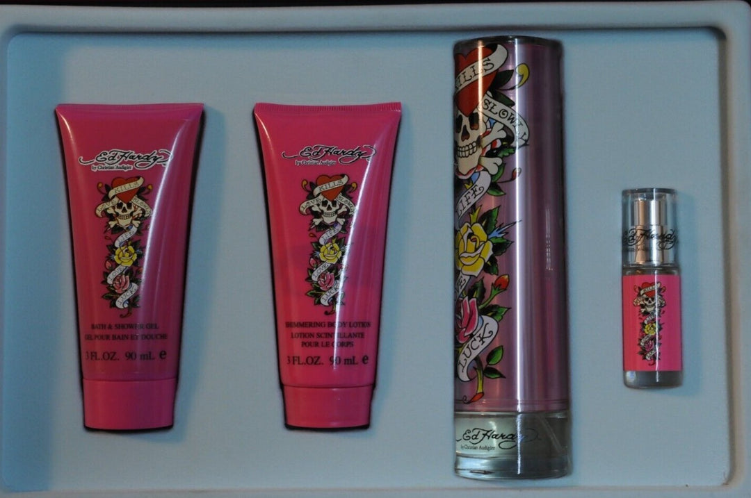 Ed Hardy Pour Femme EDP 4pcs set