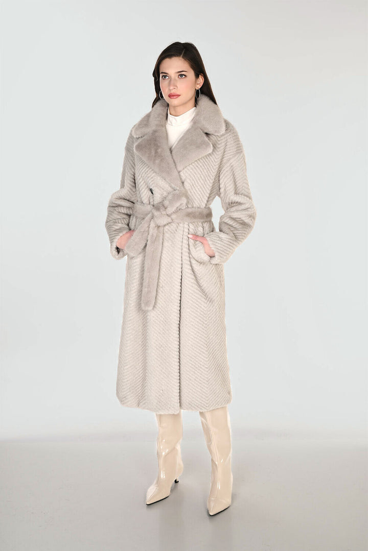 Frank Lyman 263771 Knit Coat Mink
