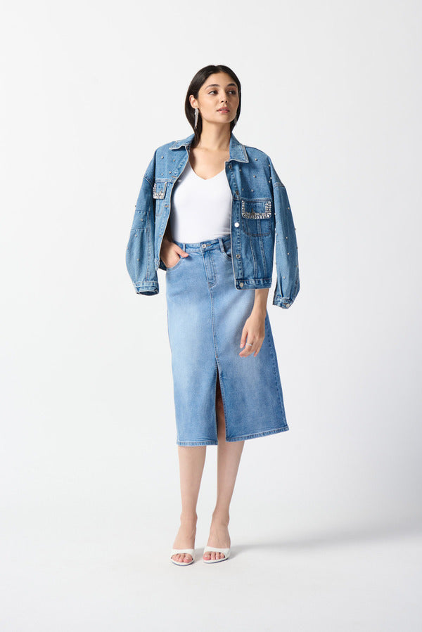 Joseph Ribkoff 242919 Jean skirt