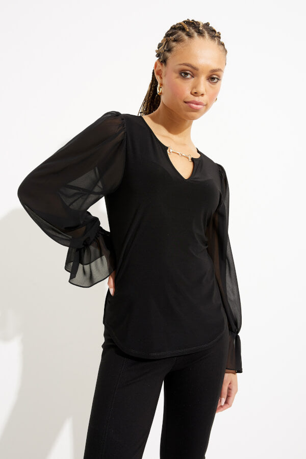 Joseph Ribkoff Keyhole Detail Top