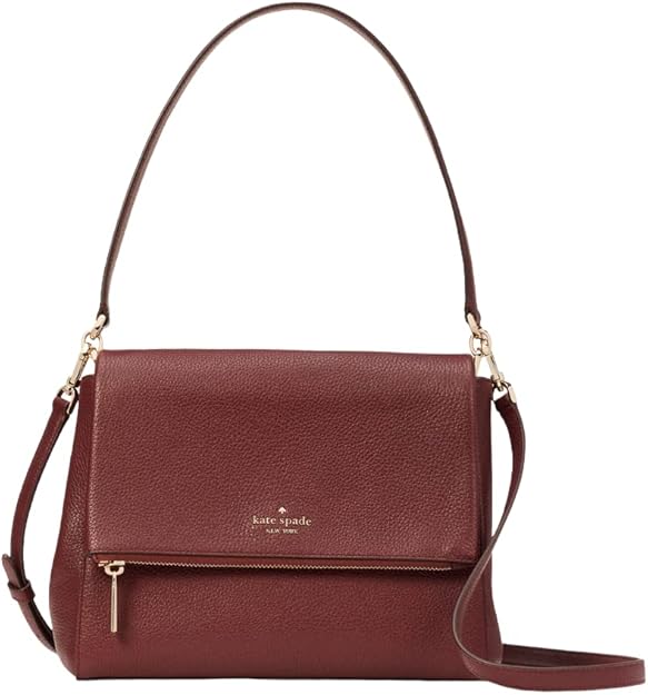 Kate Spade Leila Medium Pebbled Leather Flap Shoulder Bag