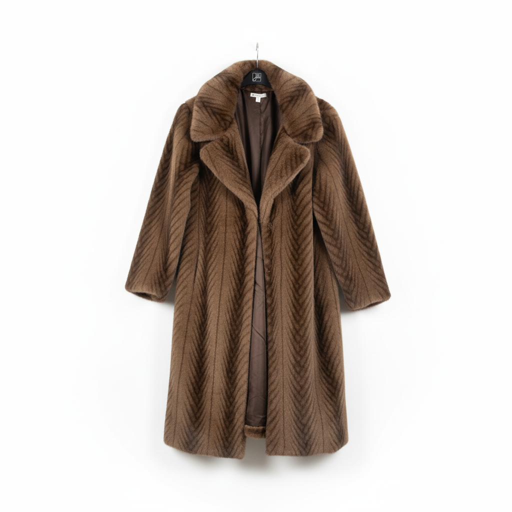 Spanner 425150 Herringbone Faux Fur Coat