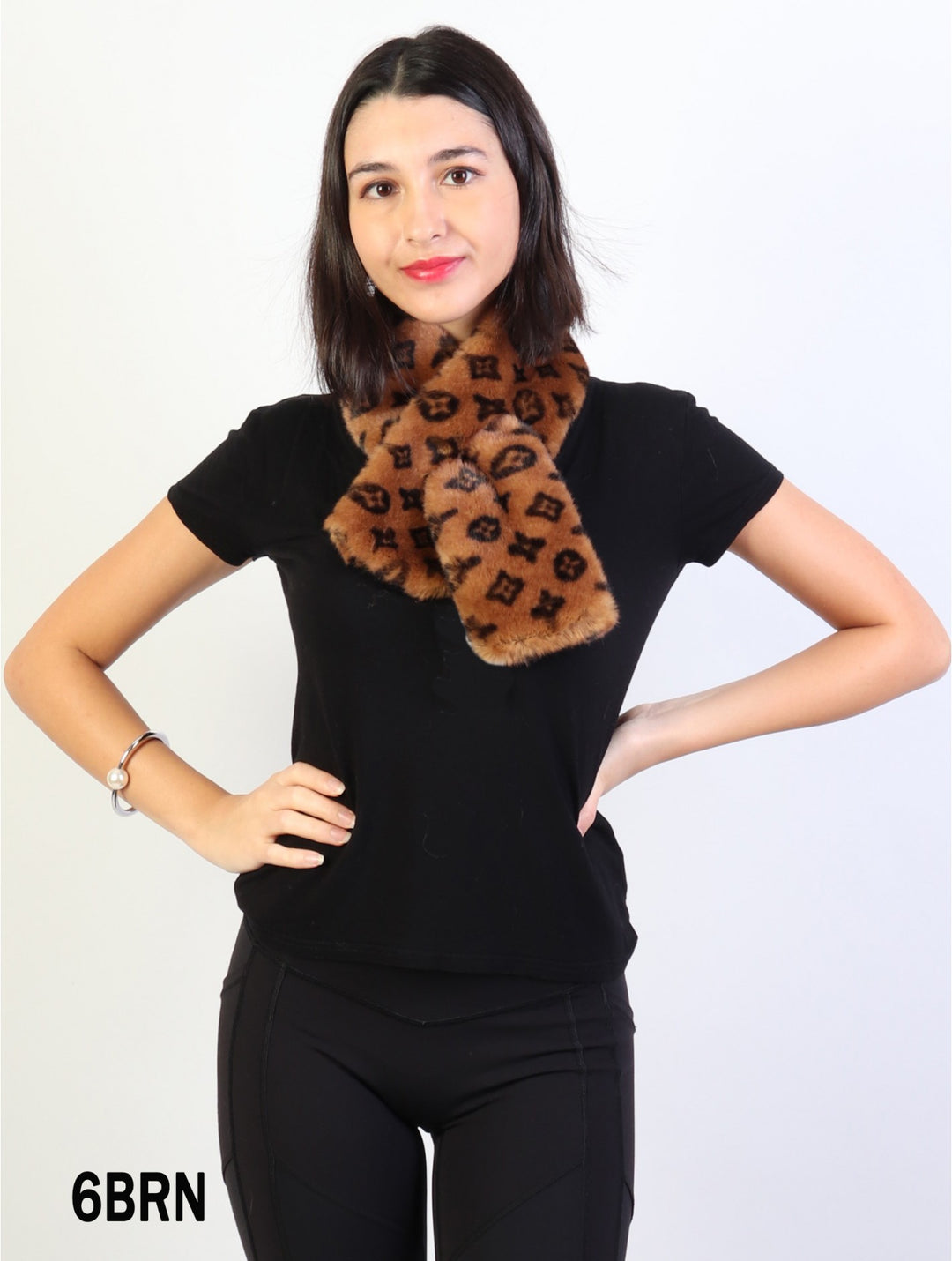 Cherie Bliss Fur Scarf SF17326BRN