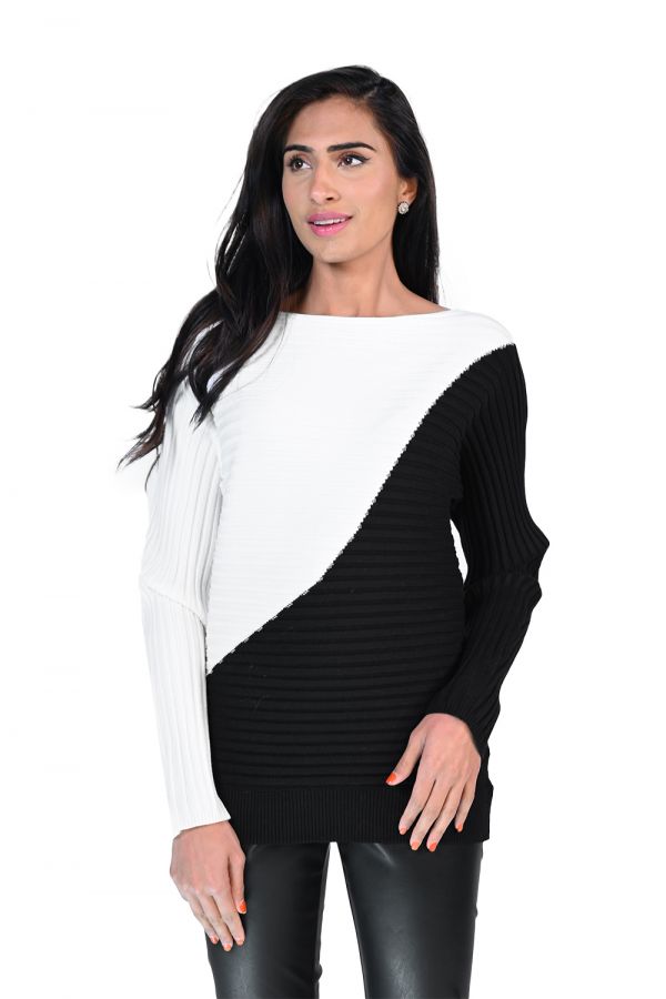 Frank Lyman Top 223449U Off-white/Black