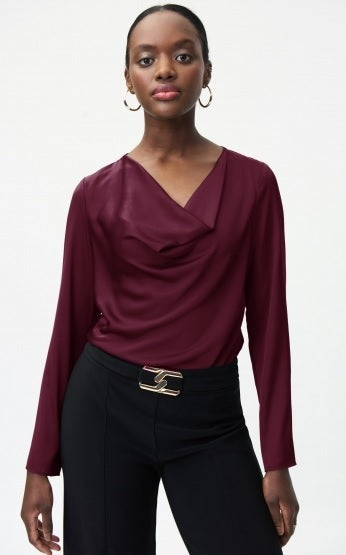 JOSEPH RIBKOFF Draped Neck Top Style 224070