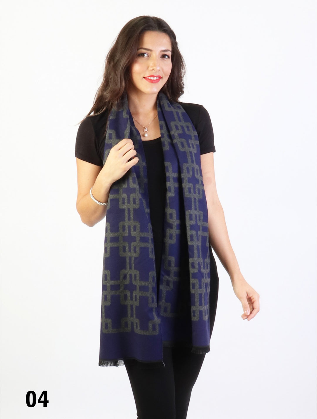 Cherie Bliss Unisex Scarf - SF1649-04NAVY