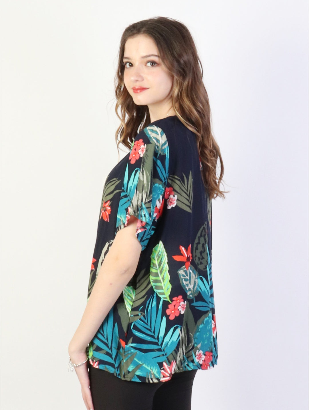 Cherie Bliss Tropical Print Fashion Top