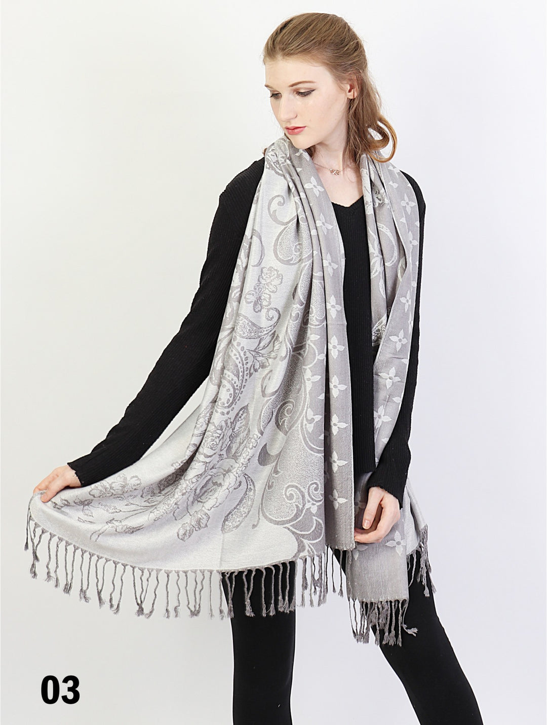 Cherie Bliss Scarf SF1608-03GRY