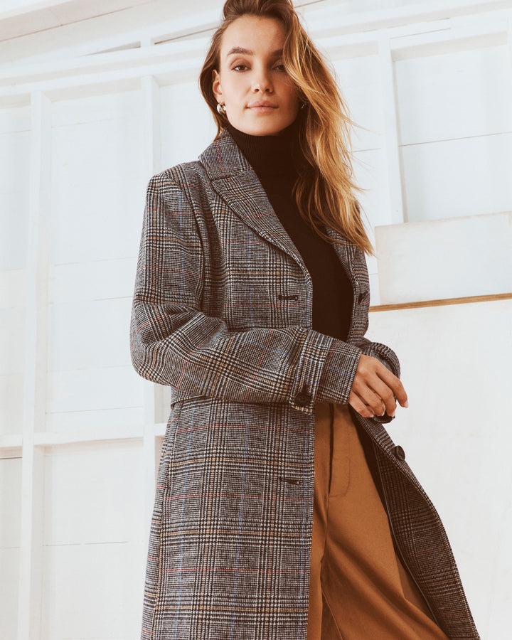 VINCE CAMUTO GLEN PLAID COAT 2460