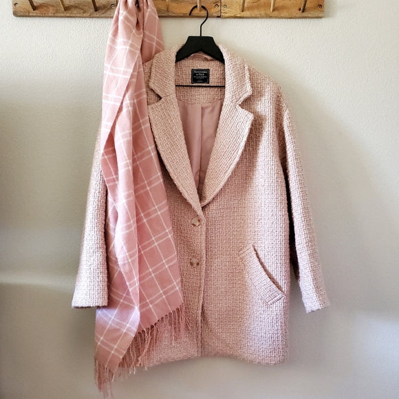 Abercrombie & Fitch Pink Wool Coat