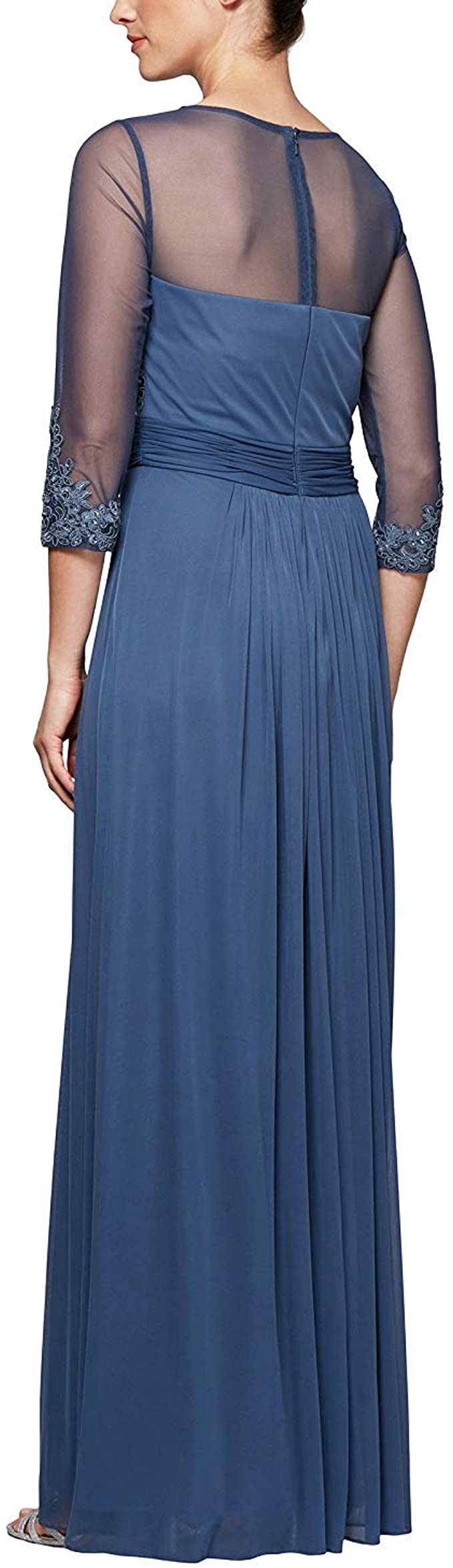 Alex Evenings Long A-line Dress with Sleeves 132891