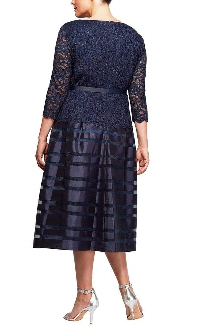 Alex Evenings - Lace Bateau Organza Dress