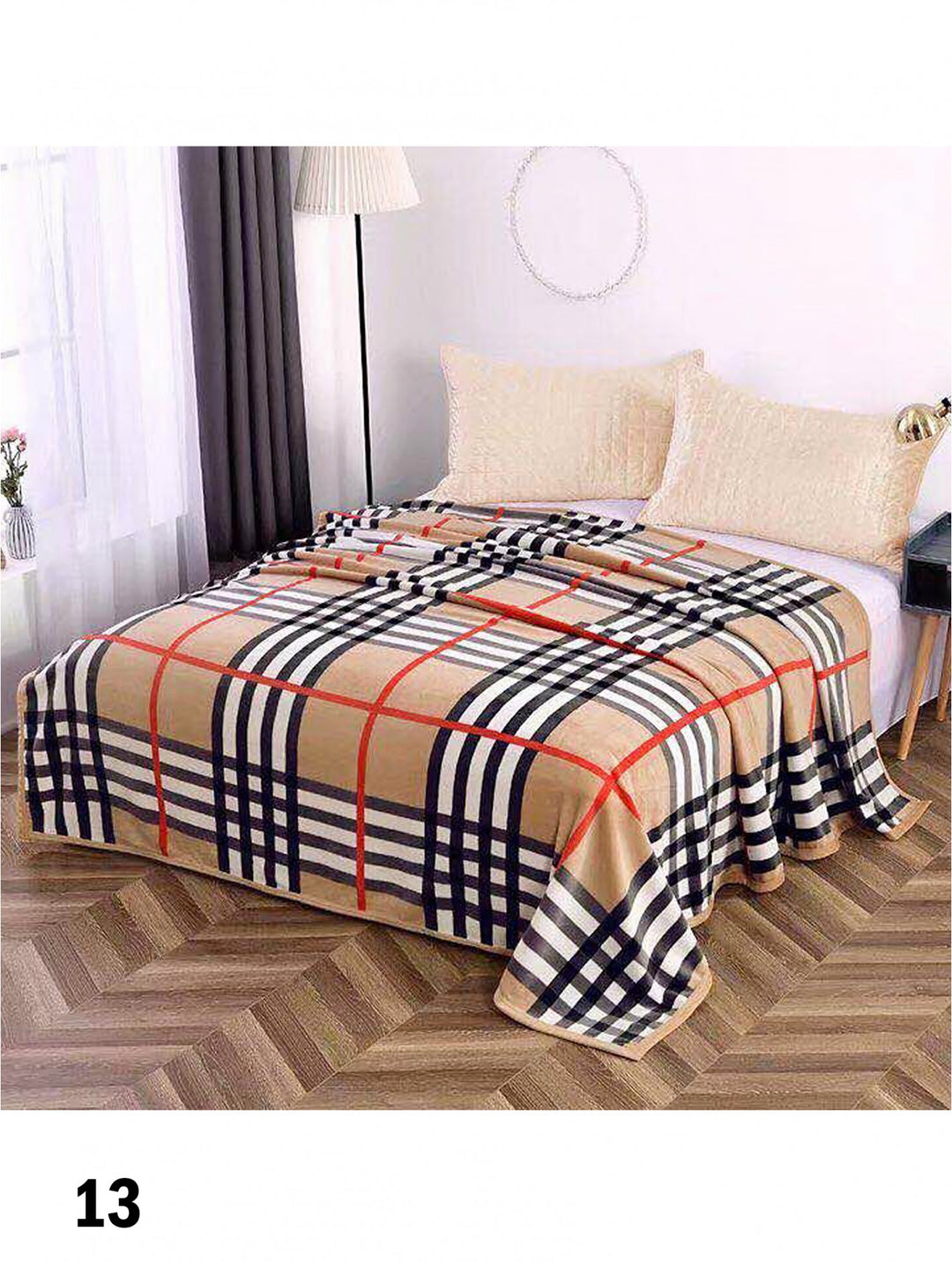 Embroidered Microfiber Soft Printed Flannel Blanket