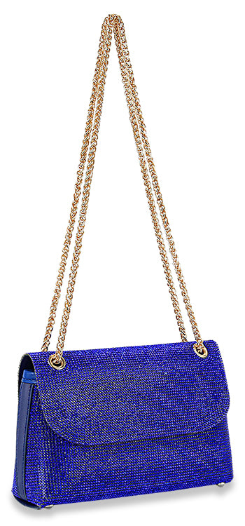 Glittery Top Flap Evening Bag