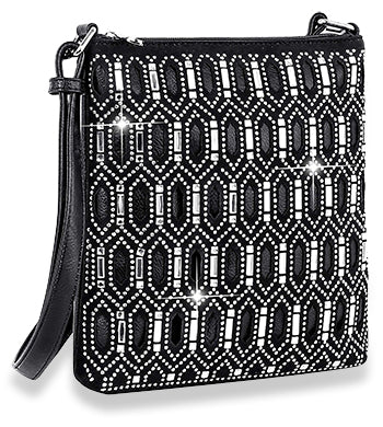 Layered Art Deco Design Crossbody Sling