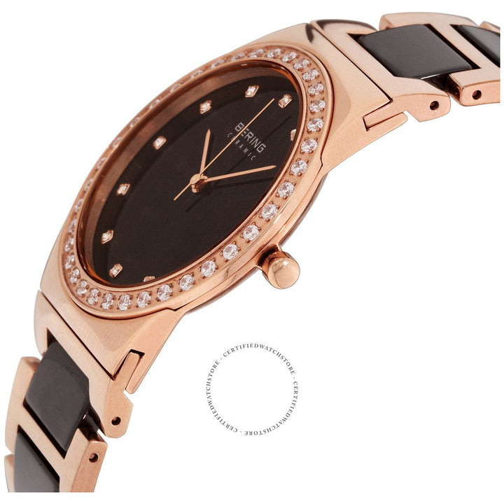 Bering Ceramic Polished Rose Gold Watch