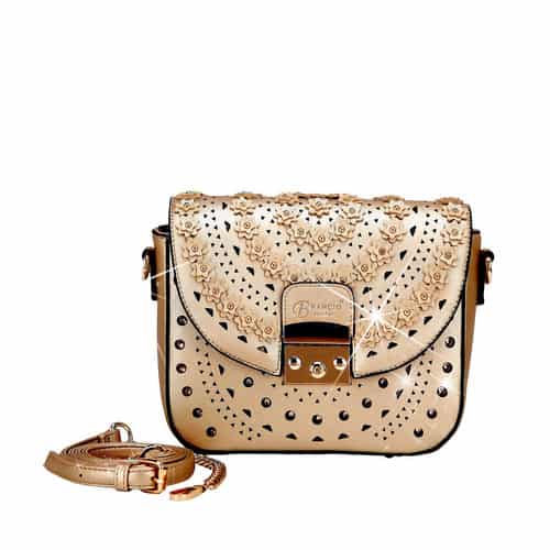 BRANGIO ITALY ROSÈ CELESTIAL STAR  CRYSTAL DESIGNER CROSSBODY BAG (JBS9738)