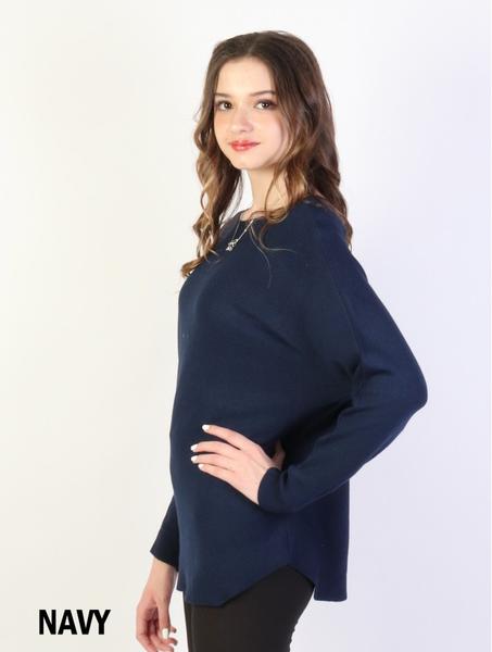 Cherie Bliss Long Bat Sleeves Pullover Loose Top CL1319RBLU