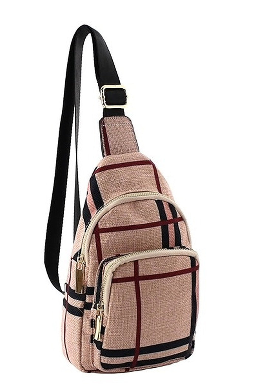 Calin Collection Plaid Check Mini Sling Backpack