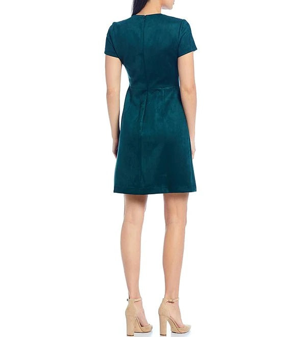 Calvin Klein Faux Suede A-Line Dress