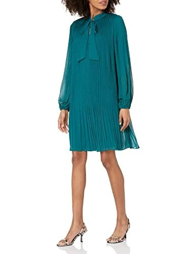 DKNY Women's Tie Neck Dress