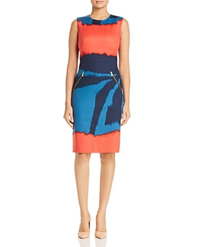 DKNY New York Abstract Print Sheath Dress