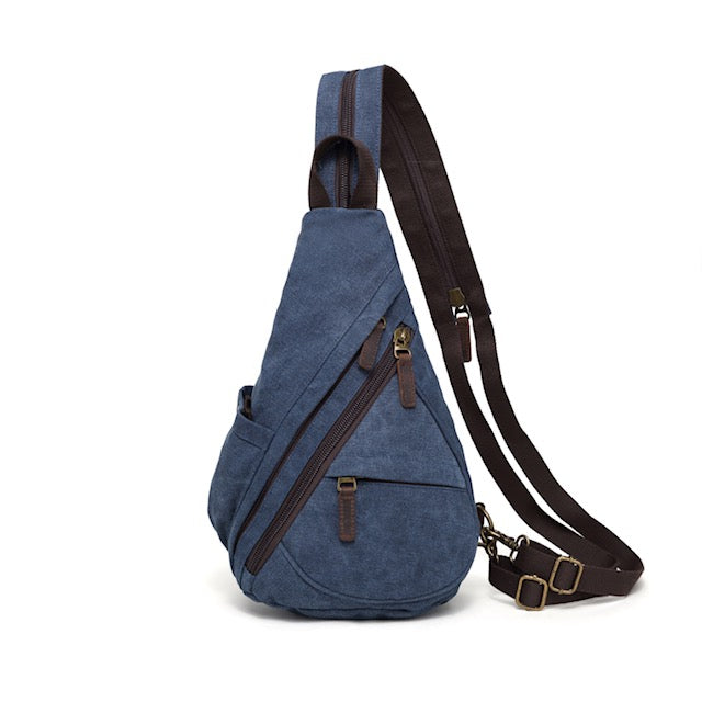 DaVan Multifunctional Canvas Sling Bag MF Blue