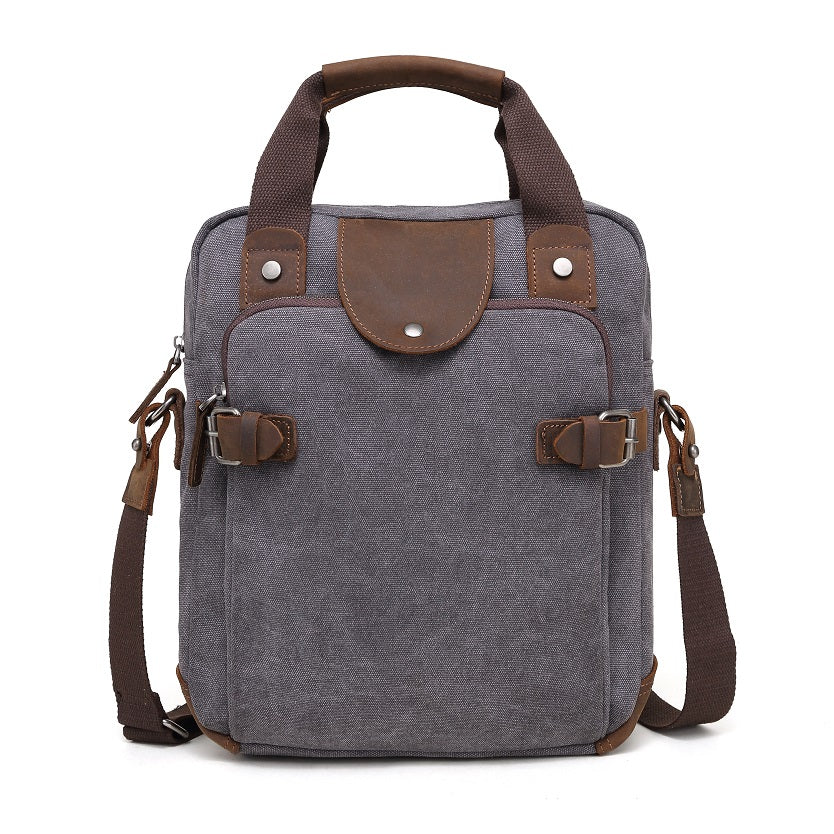 DaVan Canvas Messenger Bag Grey