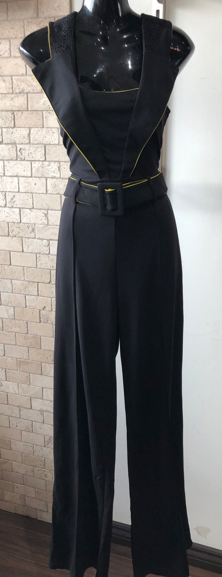 Valentine Black-Yellow Jumpsuit