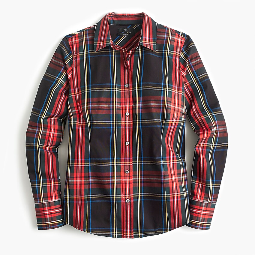 J.Crew Curvy Slim Stretch Shirt in Stewart Tartan