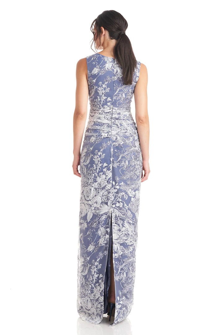 JS Collections Maddison V-Neck Column Gown