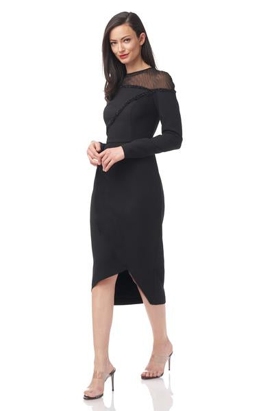 JS Collections - Zea Illusion Knee length Dress -8616181