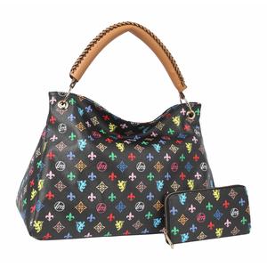 Satchel Colorful Signature Print 2PCS Set