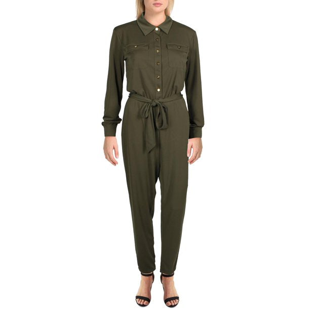 Lauren by Ralph Lauren Ankle Button-Down Jumpsuit