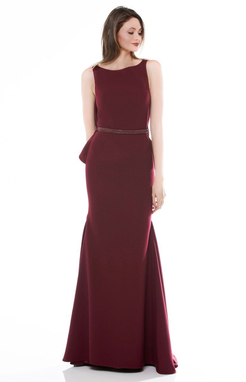 Marsoni by Colors Scarf Paneled Crepe Gown