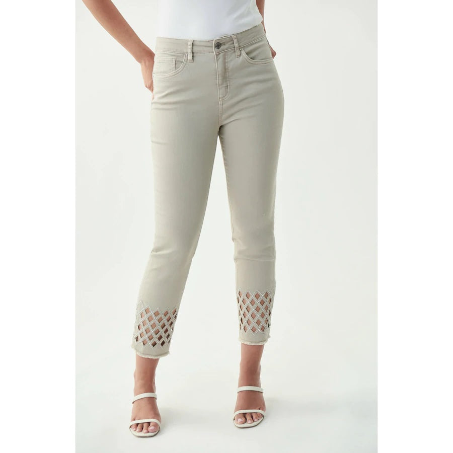 Joseph Ribkoff Cut-Out Detail Crop Pant - Style 221919