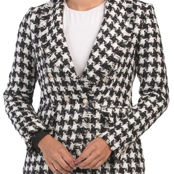 Rachel Zoe Plaid Tweed Holiday Blazer