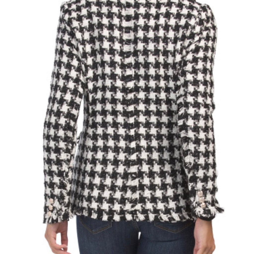 Rachel Zoe Plaid Tweed Holiday Blazer