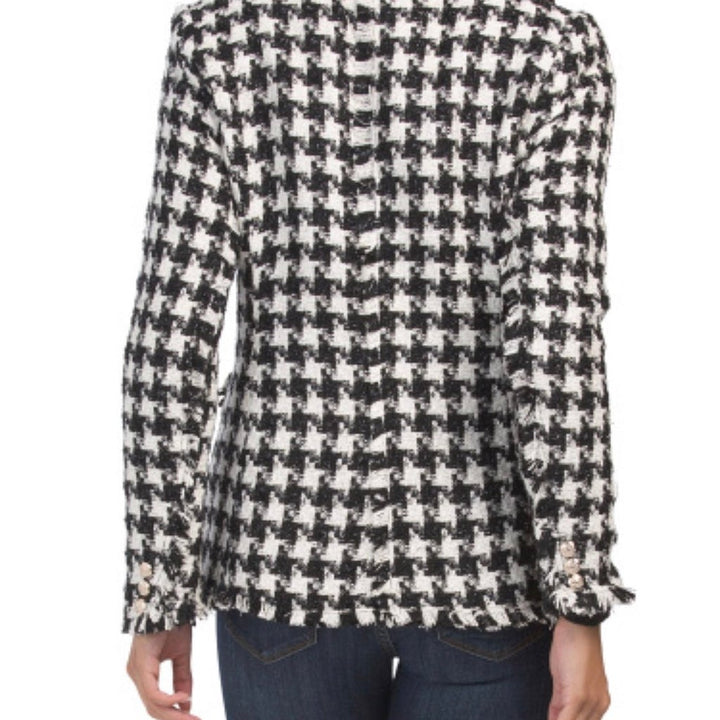 Rachel Zoe Plaid Tweed Holiday Blazer