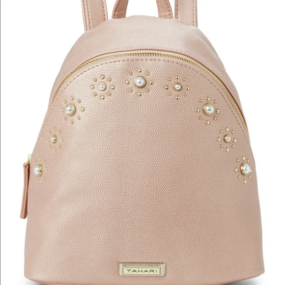 TAHARI Rosegold Pearl Backpack