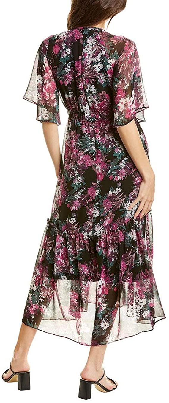 Taylor Dresses Maxi Floral Print Chiffon Dress