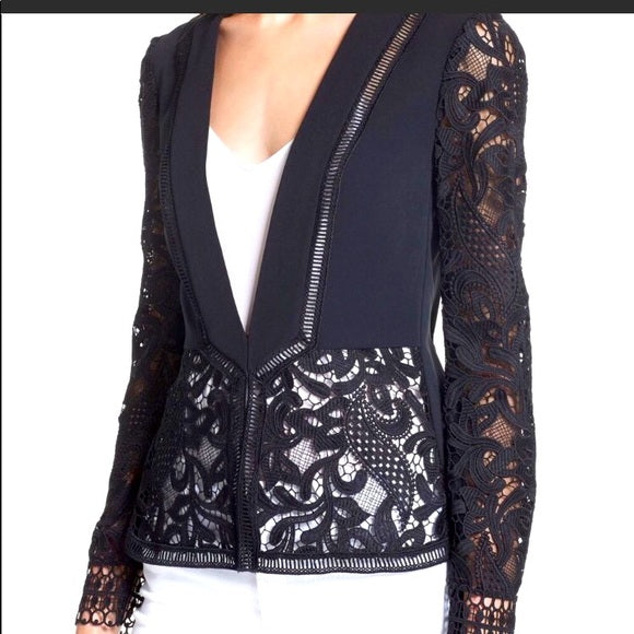 Ted Baker Liela Sheer Lace Panel Jacket