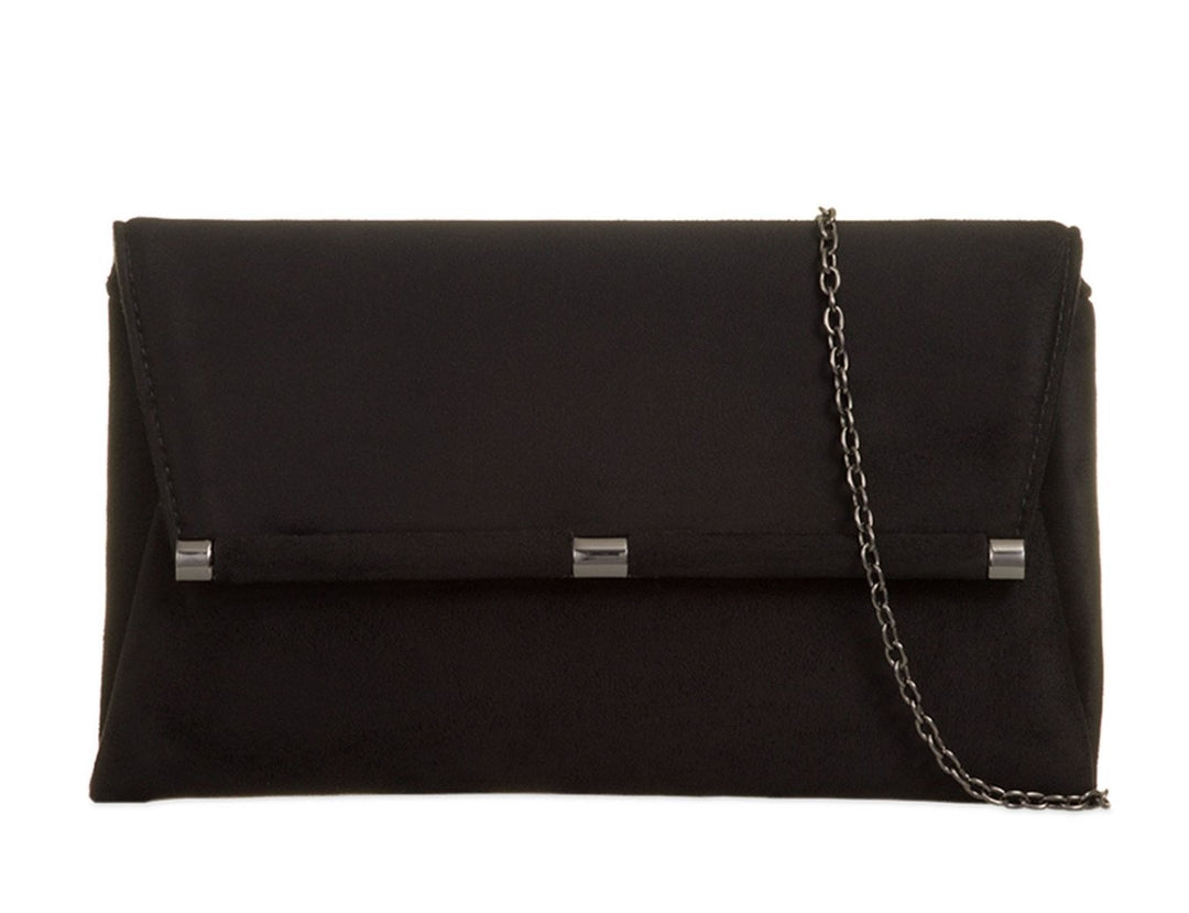 Crystale Jewellery Velvet Black Clutch