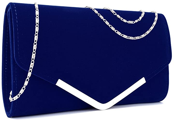 Royal Blue Velvet Clutch