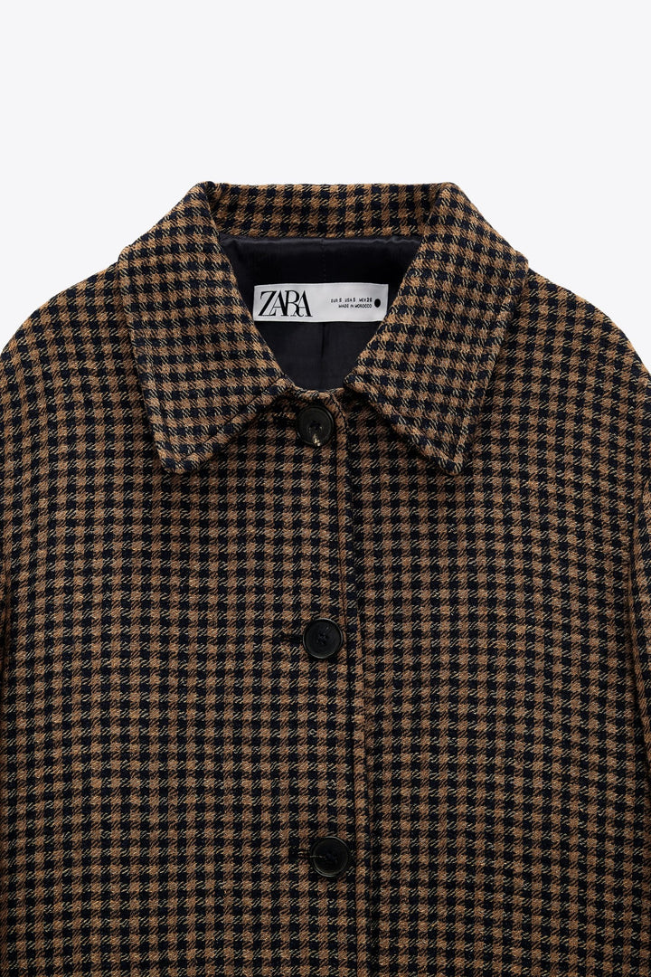 ZARA Plaid Coat