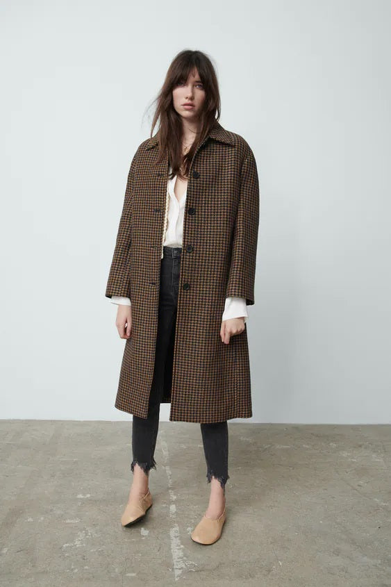 ZARA Plaid Coat