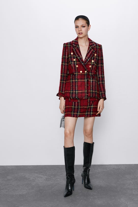 ZARA Plaid mini Skirt